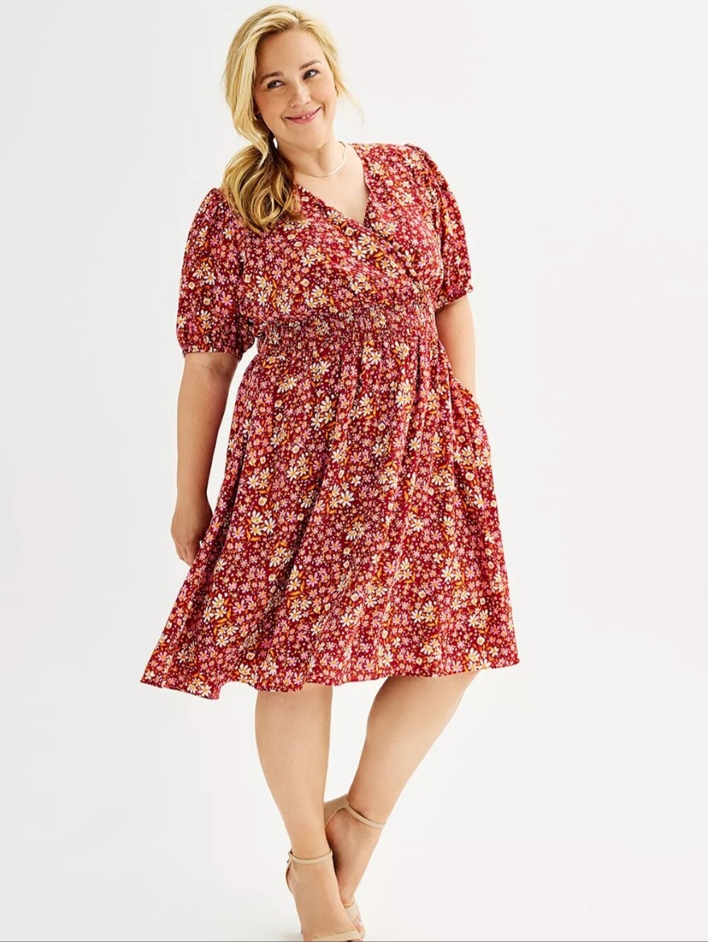 Draper James Red Floral Dress
